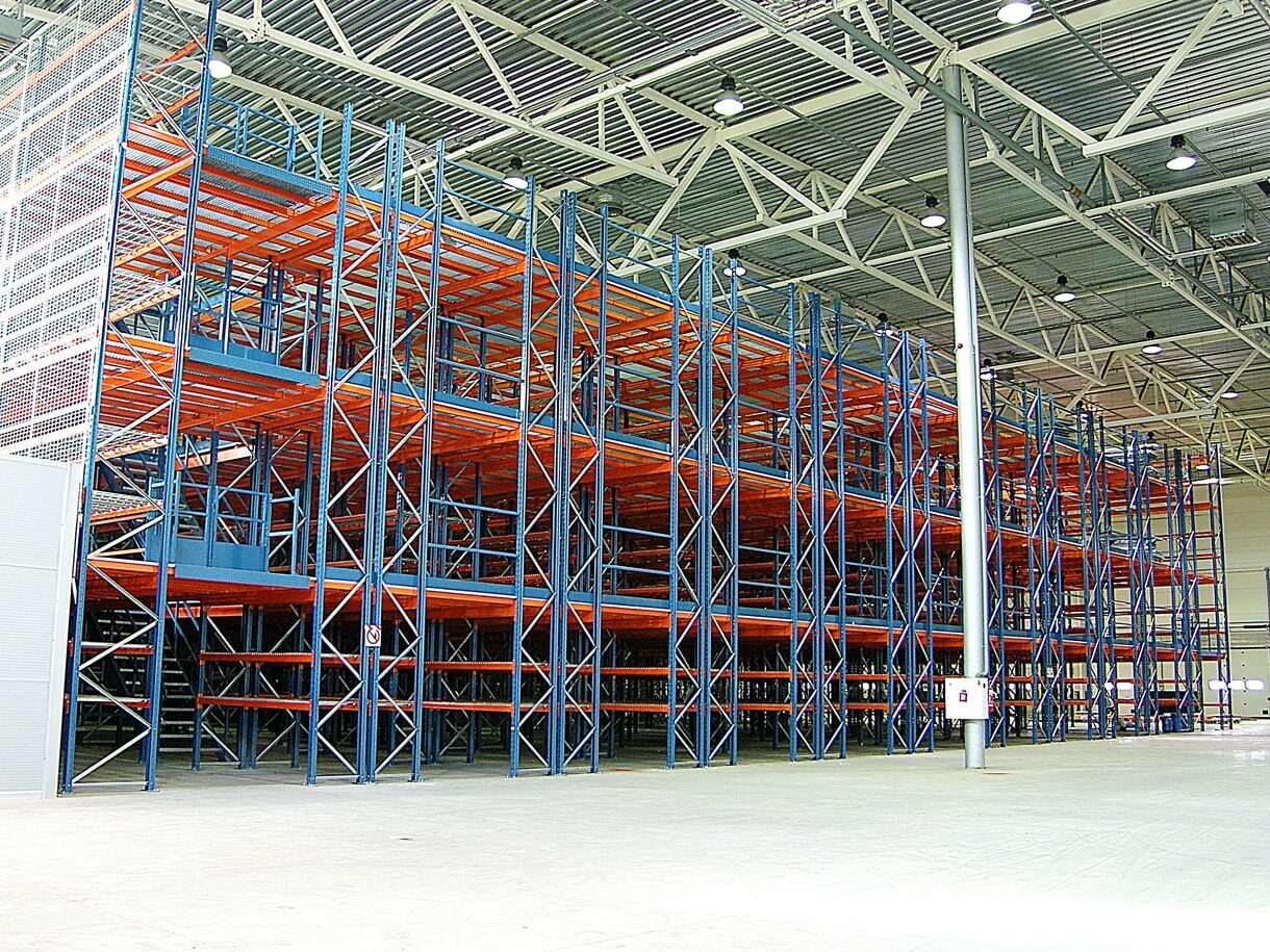 Flexible Mezzanin Plattform im Warenlager