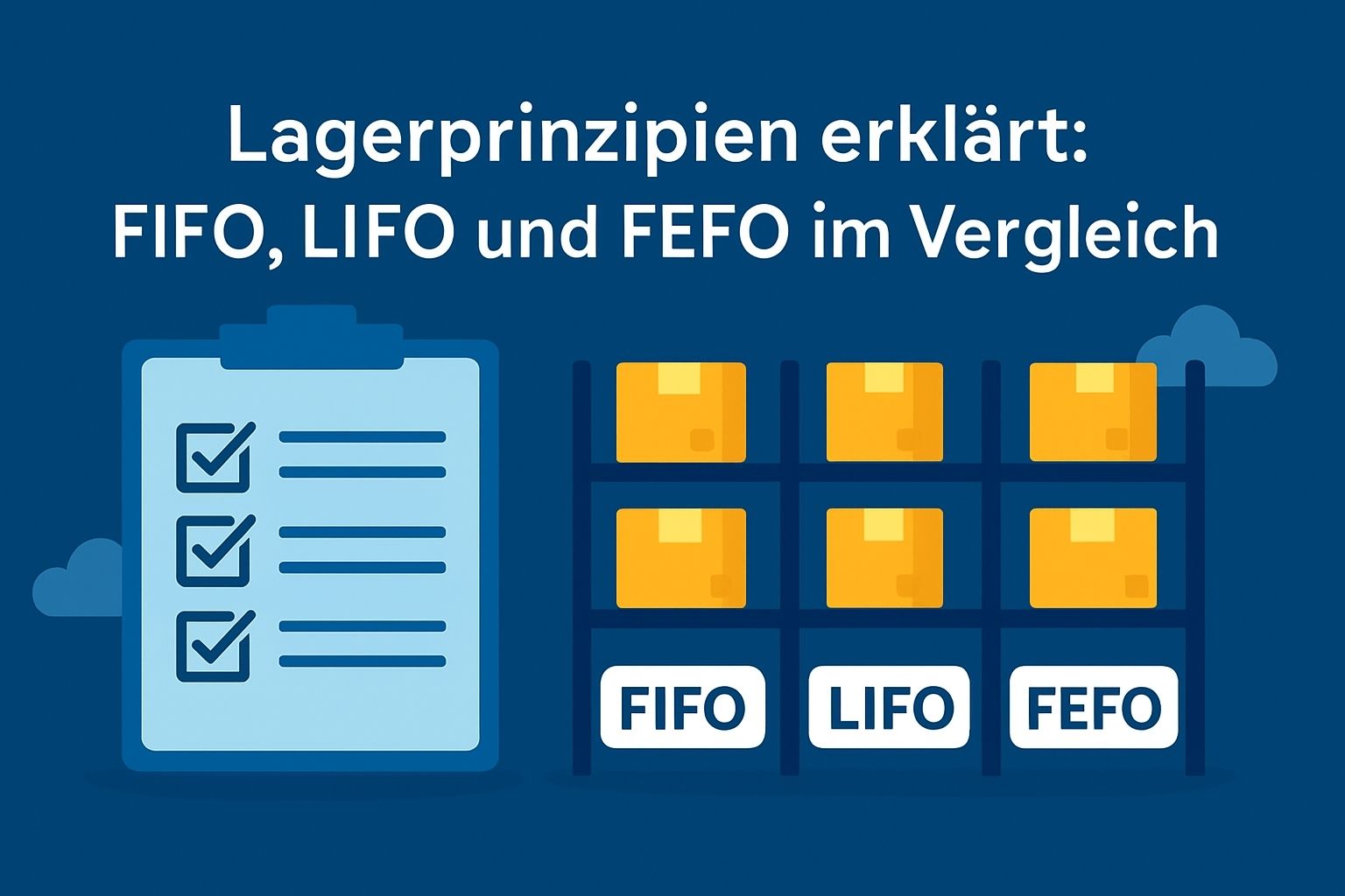 Lagerprinzipien verständlich erklärt – FIFO, LIFO & FEFO im Vergleich