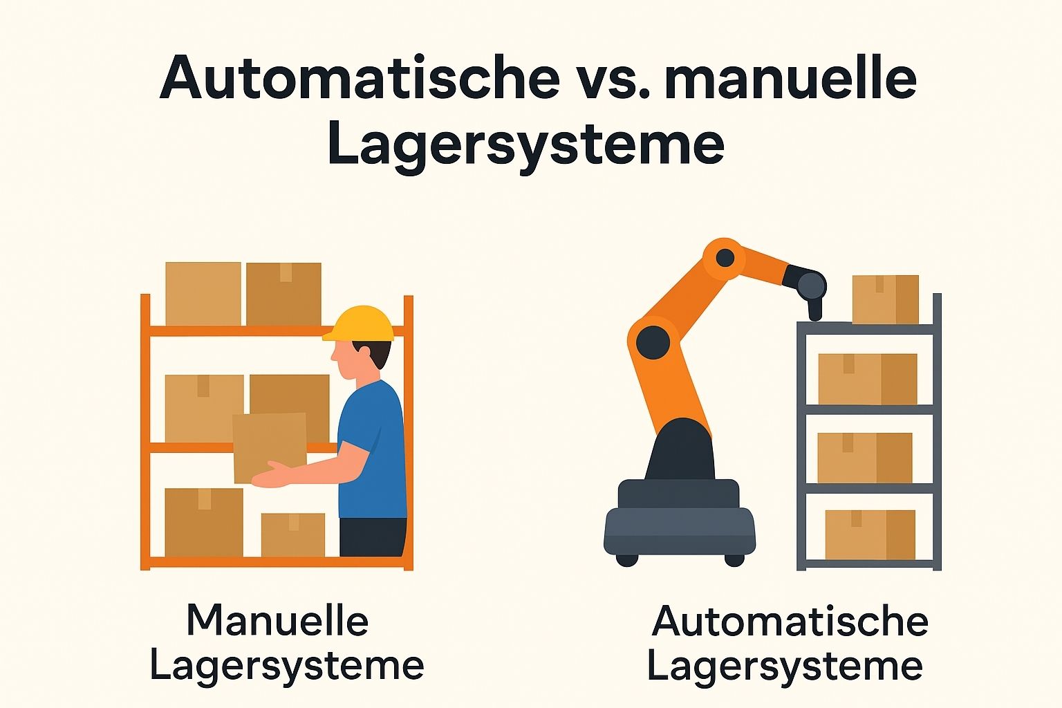 Automatische Lagersysteme im Vergleich: manuell, automatisiert & Zukunft der Lagerlogistik